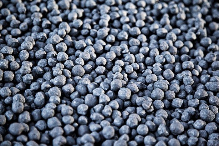 A photo of iron ore pellets