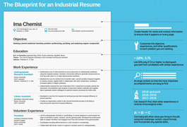 Blueprint for a Chemical Industry Resume image