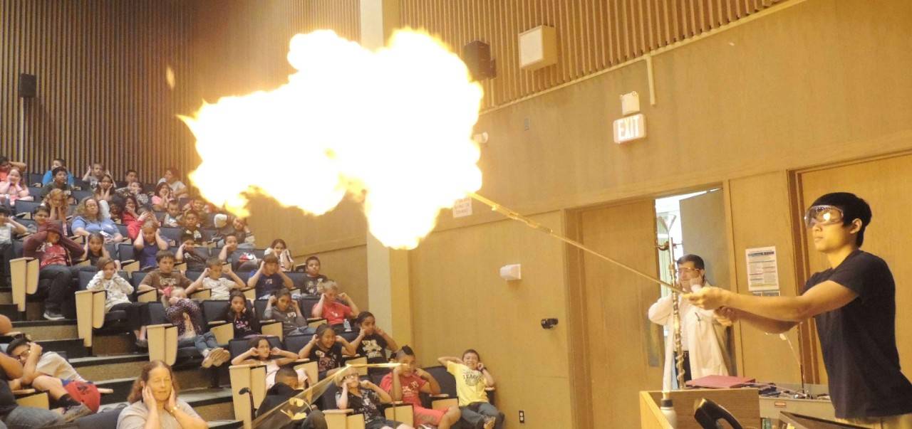 Chemistry demo by Angelo State University student chapter