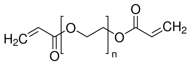Structure of poly(ethylene glycol) diacrylate 