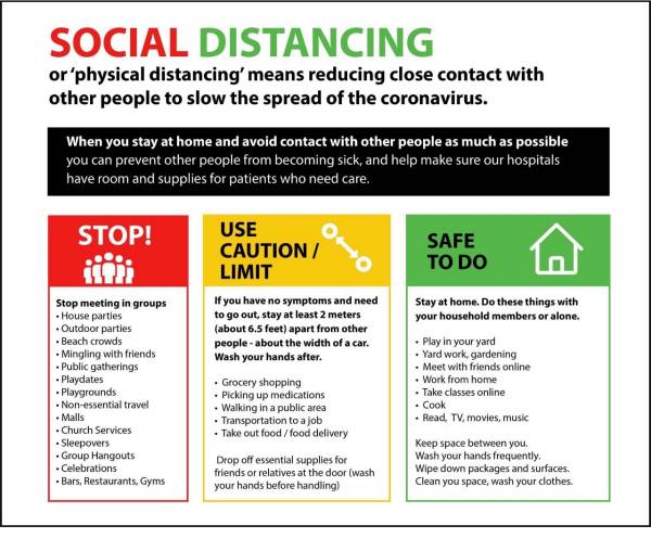 social distancing flyer