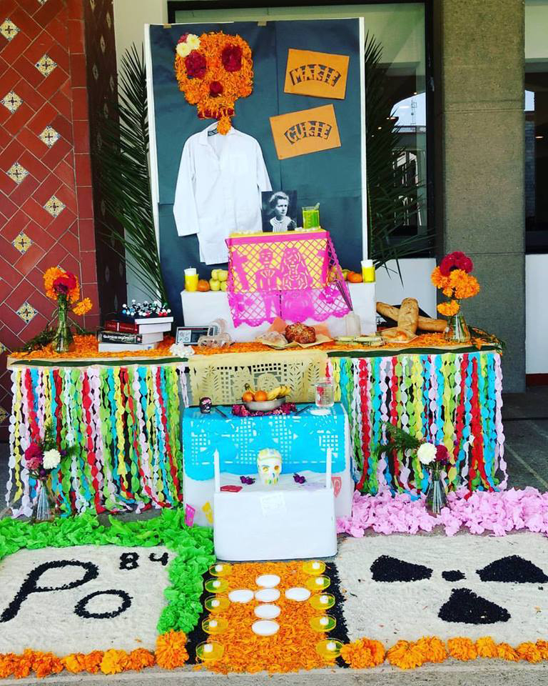 Day of the Dead altar for Marie Curie